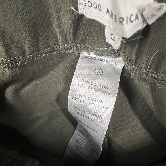 Good American Womens 3 Large Green Pull On Leggings Straight Leg - Picture 5 of 9
